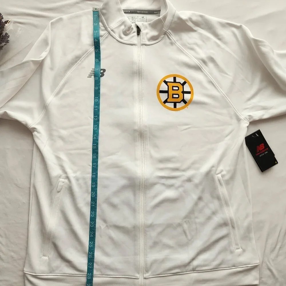 Boston Bruins 100 Centennial White Full Zip Jacket Sweatshirt - Rare